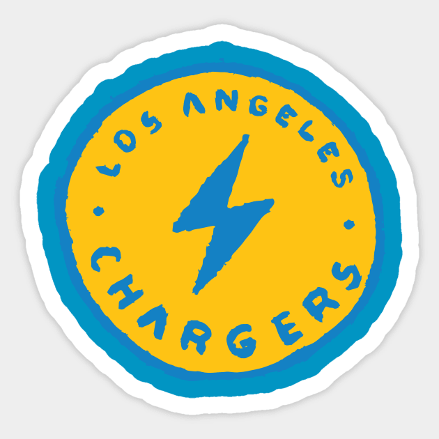 Los Angeles Chargeeees 02 Sticker by Very Simple Graph